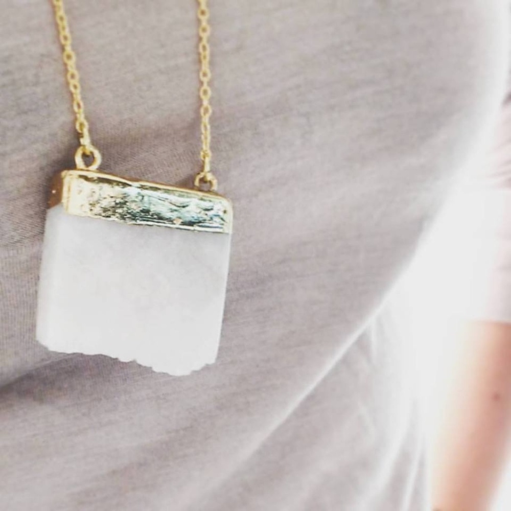 Labradorite Slab Pendant Necklace